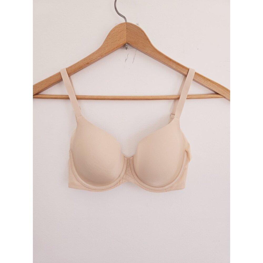 Wacoal Ultimate Side Smoother Underwire T-Shirt Bra 34D Lined Mid Coverage Beige